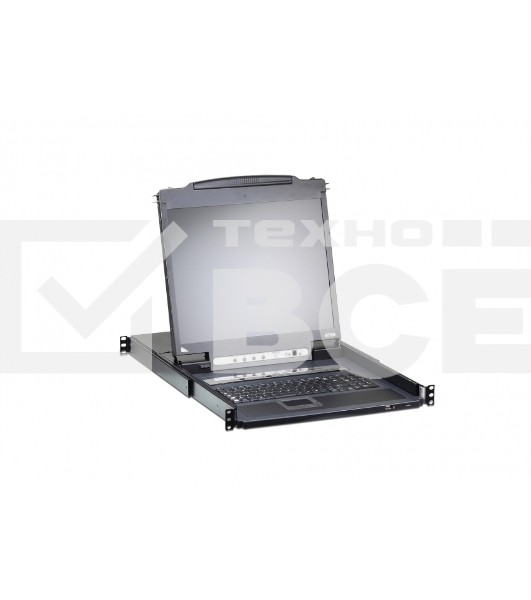 Переключатель KVM 16-портовый IP с ЖК-дисплеем Slideaway/ATEN SINGLE RAIL 16P PS/2-USB LCDKVMP 19INCH WIH IP