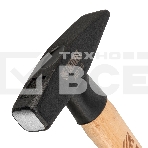 Молоток слесарный Denzel 300 г, кованый квадратный боек, буковая рукоятка, фото4