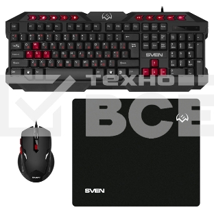 Набор SVEN GS-9200 игровые клавиатура, мышь и коврик
