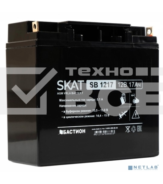 Батарея для ИБП Бастион SKAT SB 1217, 12В, 17Ач