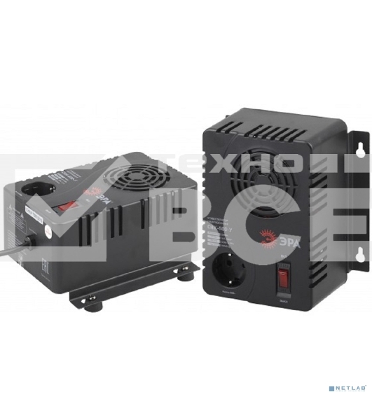 Стабилизатор ЭРА напр. компакт, универс., 160-260В/220В, 500ВА (6/144)