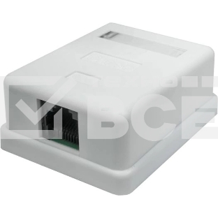 Розетка компьютерная 1-м 8P8C (RJ-45) UTP кат.5E SUPRLAN 10-0307