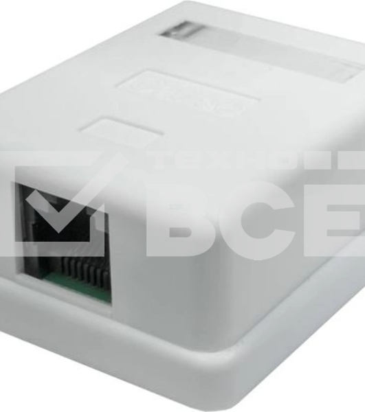Розетка компьютерная 1-м 8P8C (RJ-45) UTP кат.5E SUPRLAN 10-0307
