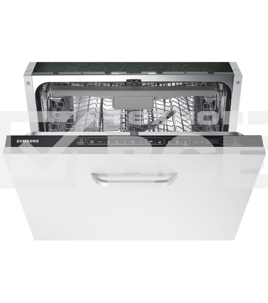 Встраиваемая посудомоечная машина Samsung DW60M6050BB/WT, ширина 60 см, 14 комплектов посуды, сенсорное управление, 7 программ, аква-стоп, датчик протечки