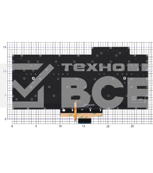 Клавиатура для ноутбука Asus ROG Zephyrus G14 GA401 серебристая c подсветкой маленький энтер