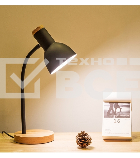 Светильник настольный СТАРТ CT84, E27, до 40Вт, 1,5м, черный