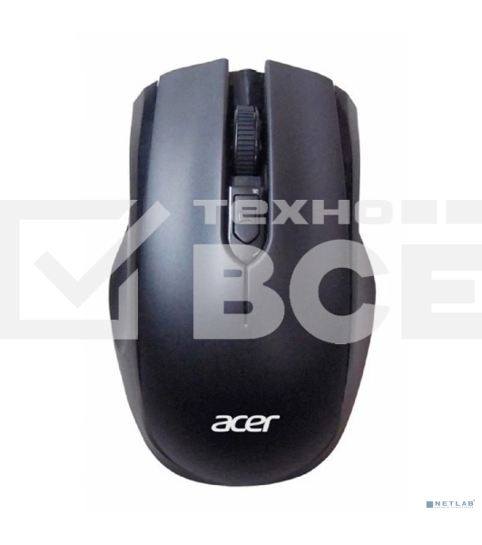 Мышь беспроводная Acer OMR030 черный, 1600 dpi, радиоканал, USB, кнопки - 4