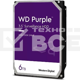 Жесткий диск Western Digital 6TB  Purple (WD63PURU) {Serial ATA III, 5400- rpm, 256Mb, 3.5