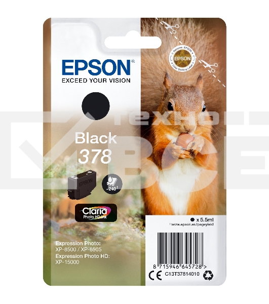 Картридж струйный Singlepack Black 378 Claria Photo HD Ink