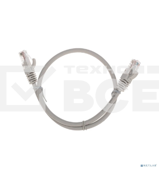 Патч-корд U/UTP REXANT категория 6, RJ45-RJ45, неэкранированный, 26AWG, LSZH, серый, 0.5 м