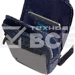 Рюкзак слинг мужской Piquadro Orion CA6625S136/BLU синий ткань/натур.кожа, фото 1