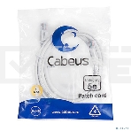 Шнур комм. Cabeus, кат. 5е, неэкр., U/UTP, RJ45/RJ45, LSZH, AWG24, 2м, белый, фото 1