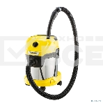 Строительный пылесос Karcher WD 3 S V-15/4/20 1000Вт (уборка: сухая) желтый, фото4