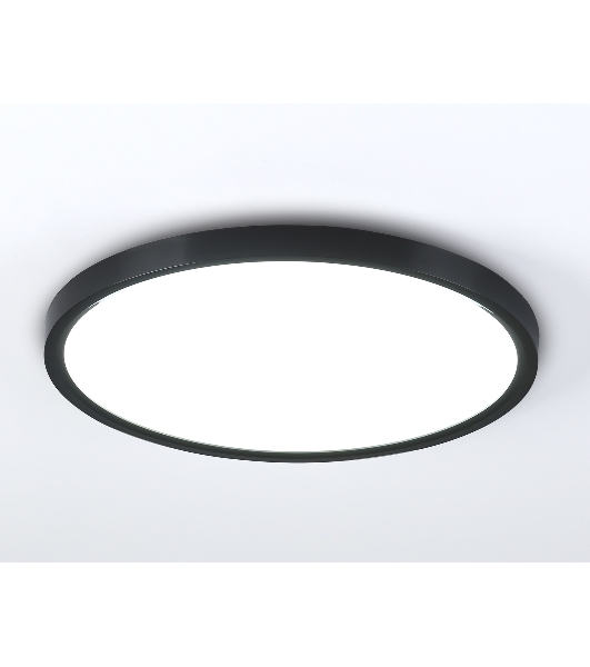 Потолочный светодиодный светильник Ambrella light FZ3055 BK черный IP44 33W+10W 6400+6400К D370*40 (Без ПДУ)