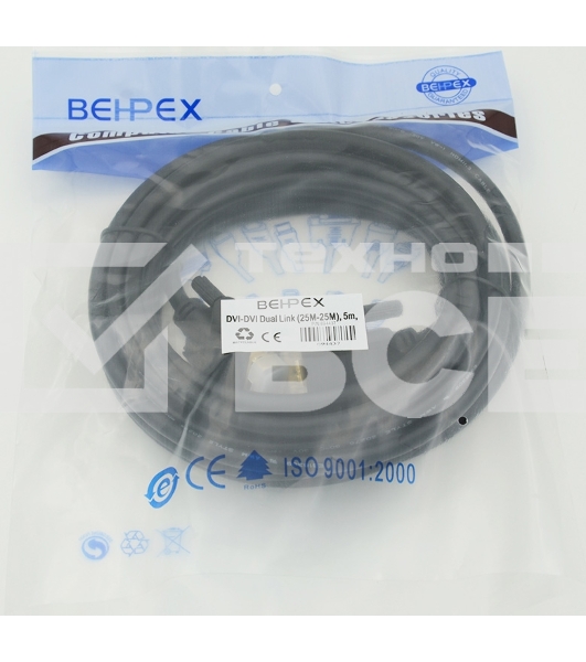 Кабель DVI-D Dual Link (m) DVI-D Dual Link (m) 5м феррит.кольца черный