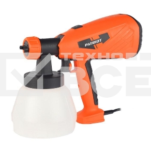 Краскопульт электрический PATRIOT SG500 HVLP 500 Вт., 100 DIN/сек, Расход 900 мл/мин., Резервуар: 1300 мл
