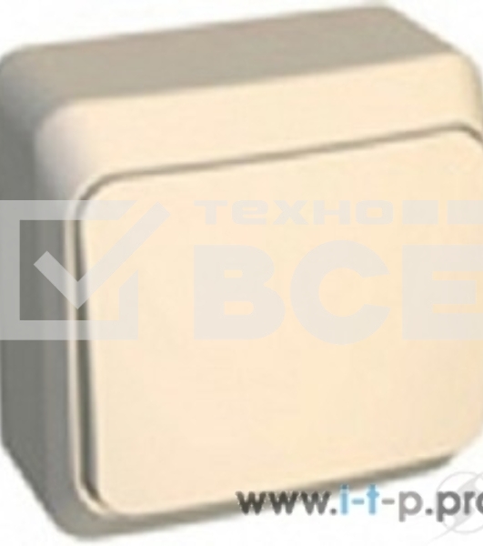 Переключатель 1-кл. ОП Этюд 10А крем. SchE BA10-004K