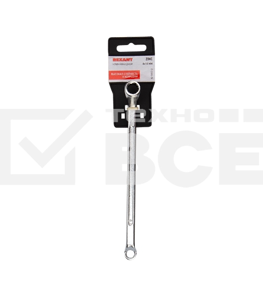 Ключ накидной коленчатый Rexant 8х10 мм, хром