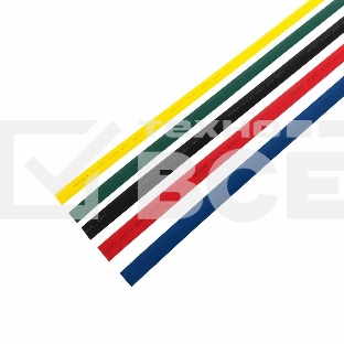 Термоусаживаемые трубки Rexant 15,0/7,5 мм, набор пять цветов, упаковка 50 шт. по 1 м