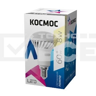 Лампа светодиодная LED R50 8Вт 220В E14 3000К Космос Lksm_LED8wR50E1430