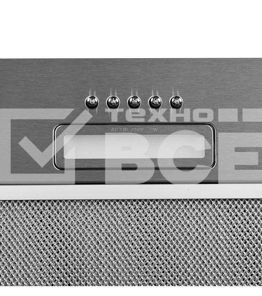 Вытяжка LEX GS BLOC LIGHT 600 INOX  29.1x13.8x50.6см, 46 дБ, 80Вт, 500 м3/ч