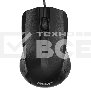 Мышь проводная Acer OMW010 черный, 1200 dpi, USB, кнопки - 3
