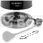 Чайник электрический Bosch TWK3P423 1.7л. 2400Вт черный (корпус: нержавеющая сталь), фото4