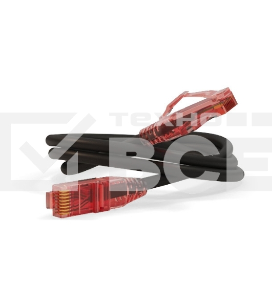 Патч-корд Hyperline U/­UTP, Cat.5е, LSZH, 1.5 м, черный 