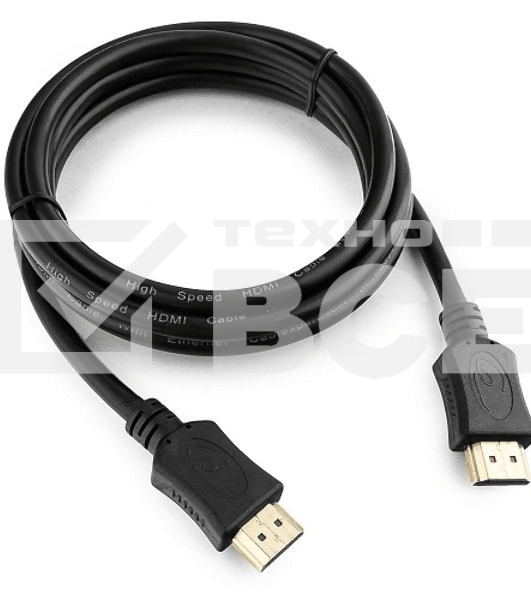 Кабель Cablexpert HDMI CC-HDMI4L-6, 19M/19M, v2.0, серия Light, позол.разъемы, экран, 1.8м, черный, пакет