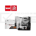 Материнская плата MSI MPG B650I EDGE WIFI, AM5, AMD B650, 2xDDR5, 4xSATA, 2xM.2, 1xPCI-E 4.0 x16, 1xHDMI, 1x 2.5Gb LAN, 3xUSB-A 3.2 Gen 2, 2xUSB-A 3.2 Gen 1, 1xUSB-C 3.2 Gen 2x2, 3x3.5 мм, 7.1, Mini-ITX, фото 1