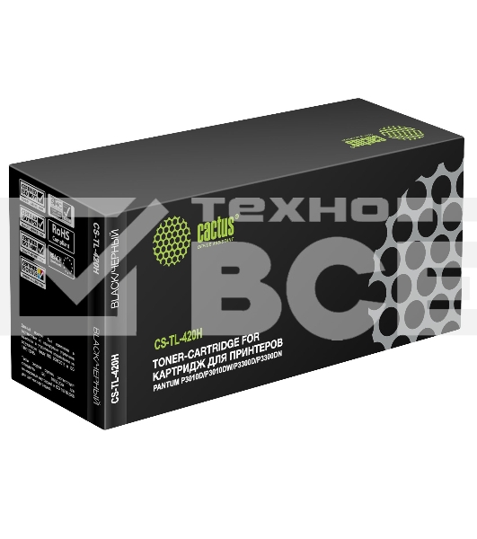 Картридж лазерный Cactus CS-TL-420H TL-420H черный (3000стр.) для Pantum P3010D/P3010DW/P3300D/P3300DN/P3300DN