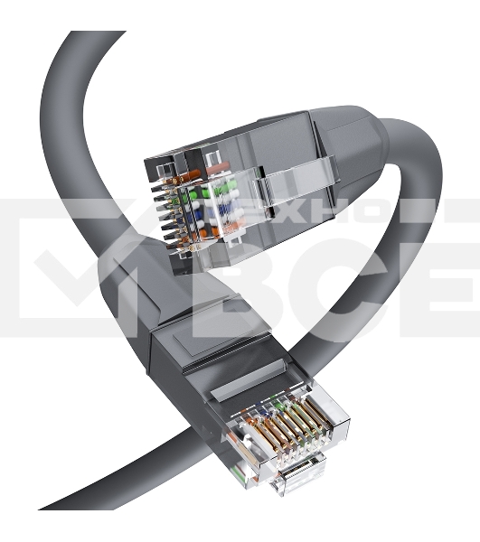 Патч-корд GCR прямой 7.5m LSZH UTP кат.6, серый, 24 AWG, литой без фиксатора, ethernet high speed, RJ45, T568B, GCR-52753