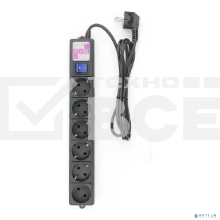 Фильтр-удлинитель PowerCube 1,9 м 6 р 16А SPG6-B1,9M (21887), черный