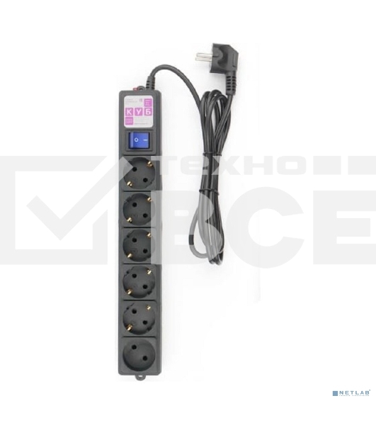 Фильтр-удлинитель PowerCube 1,9 м 6 р 16А SPG6-B1,9M (21887), черный