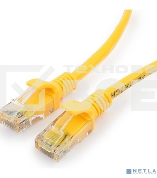 Патч-корд медный UTP Cablexpert PP10-1M/Y кат.5e, 1м, литой, многожильный (жёлтый)