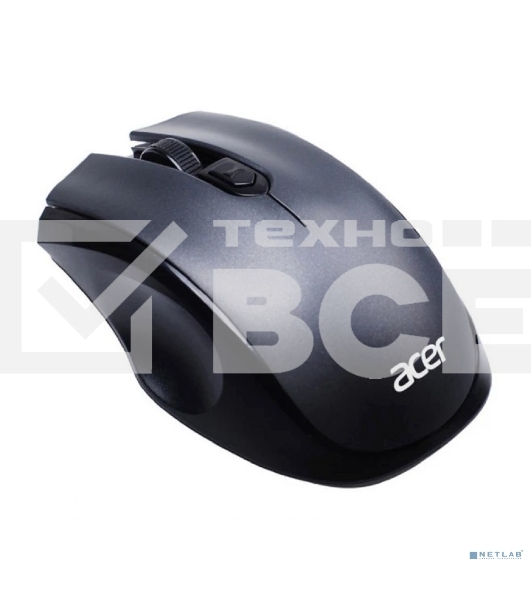 Мышь беспроводная Acer OMR030 черный, 1600 dpi, радиоканал, USB, кнопки - 4