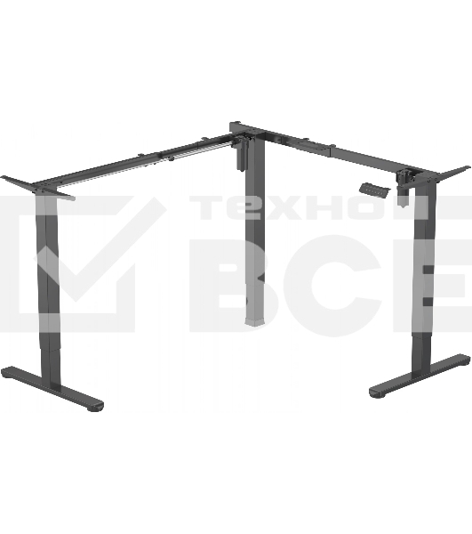 Подстолье Cactus CS-EDXLF-BK каркас черный