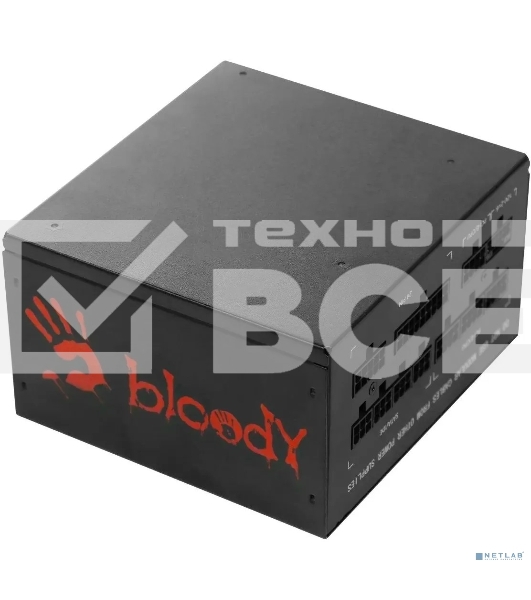 Блок питания Bloody BD-PS850G, 850Вт, 80 PLUS Gold, 120мм, модульный, черный