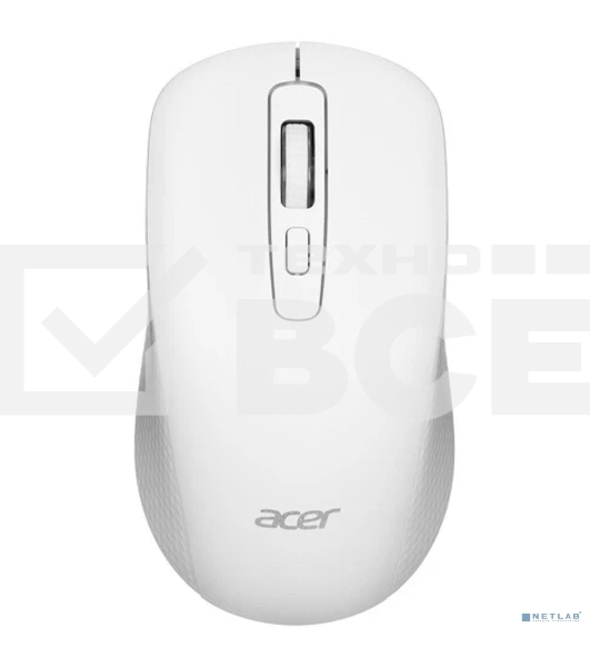 Мышь беспроводная Acer OMR309 белый, 1600 dpi, радиоканал, USB, кнопки - 4