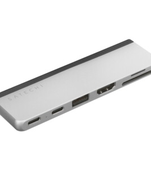 USB-концентратор двойной Satechi ST-HSP9P, USB Type-C, USB Type-C/SDXC/SDHC/SD/micro SD/USB/HDMI, USB