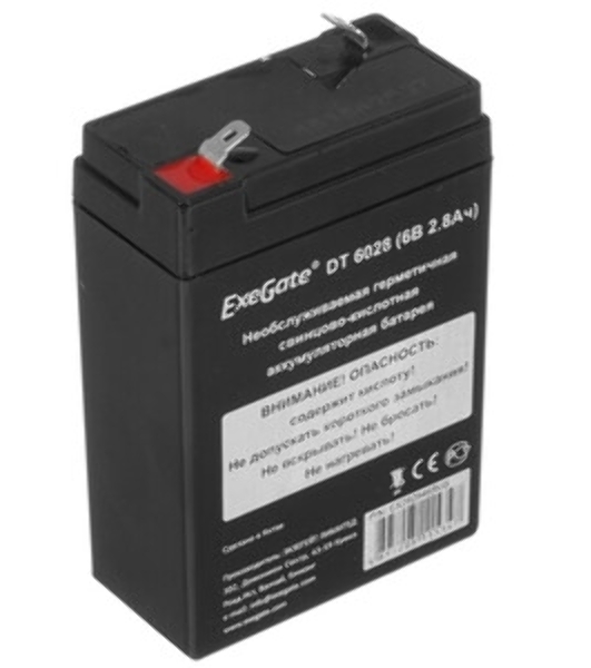 Батарея для ИБП ExeGate DT 6028 (6V 2.8Ah), клеммы F1