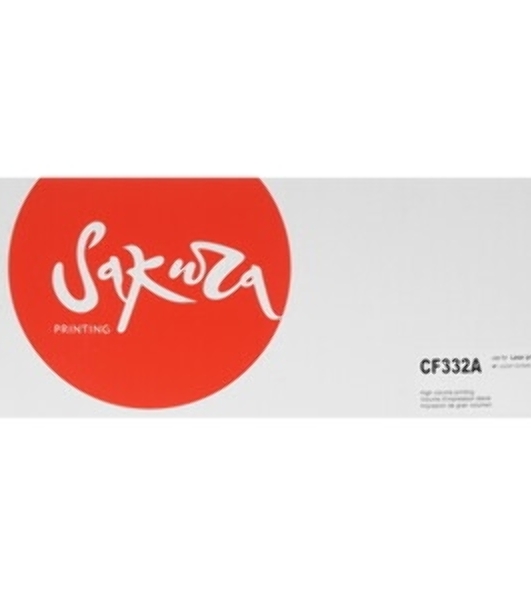 Картридж лазерный Sakura CF332A для HP LJ M651, M651DN, M651N, M651Xh, желтый, 15 000 к.