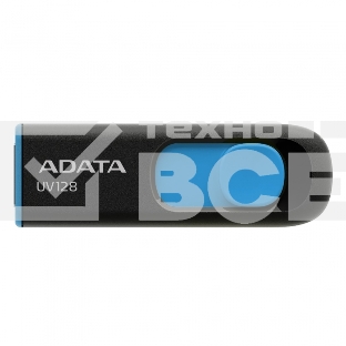 Флеш диск ADATA Flash Drive 64Gb UV128 AUV128-64G-RBE {USB3.0, BLACK/BLUE}