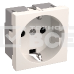 Розетка Iek (CKK-40D-RSZB2-K01-K) РКС-20-30-П-К Розетка с з/к 2к (на 2 модуля) ПРАЙМЕР белая, фото 1