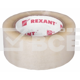 Скотч упаковочный Rexant 48 мм х 50 мкм, прозрачный, рулон 150 м