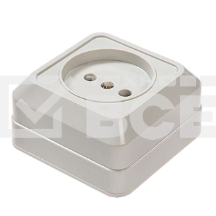 Розетка 1-м BOLLETO накл. 7022 бел. ASD / IN HOME 4680005959785