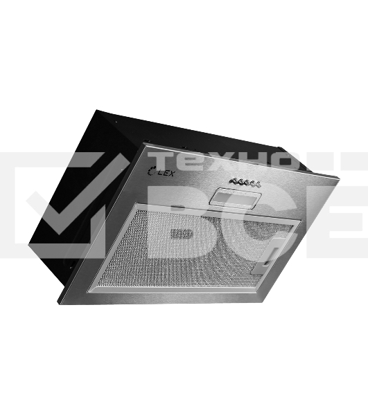 Вытяжка LEX GS BLOC LIGHT 600 INOX  29.1x13.8x50.6см, 46 дБ, 80Вт, 500 м3/ч