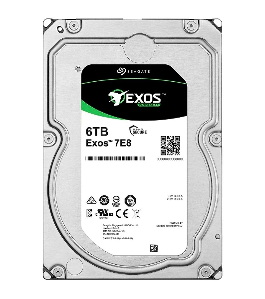 Жесткий диск HDD SATA Seagate 6Tb, ST6000NM021A, Exos 7E8, 7200 rpm, 256Mb buffer (аналог ST6000NM0115)
