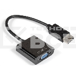 Кабель-переходник Exegate EX284910RUS  DisplayPort-VGA ExeGate EX-DPM-VGAF-0.15 (20M/15F, 0,15м), фото 1