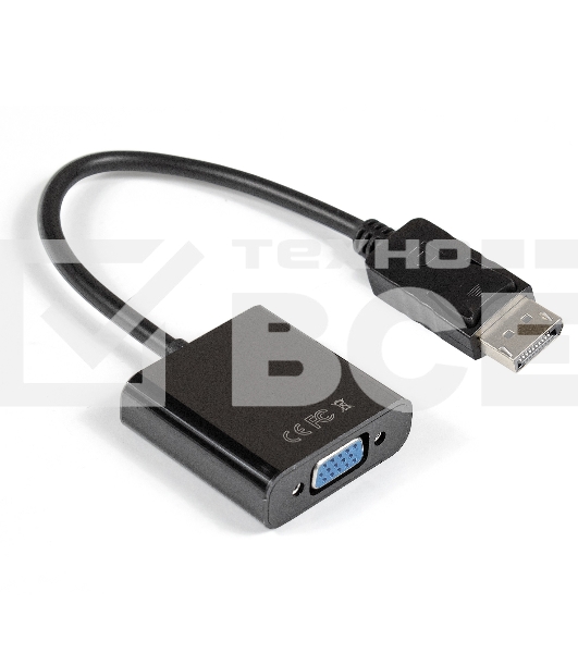 Кабель-переходник Exegate EX284910RUS  DisplayPort-VGA ExeGate EX-DPM-VGAF-0.15 (20M/15F, 0,15м)